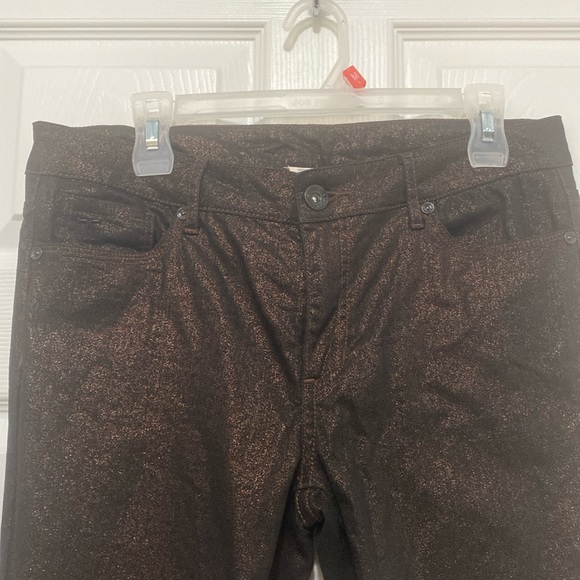 Pre❤️ Tristan Metallic Brown Straight Leg Pants - Picture 2 of 13